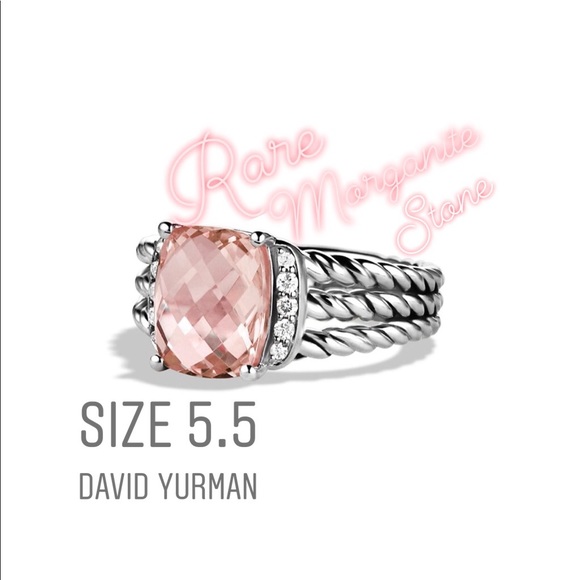 🤩Authentic RARE DY morganite petite Wheaton ring - Picture 3 of 4